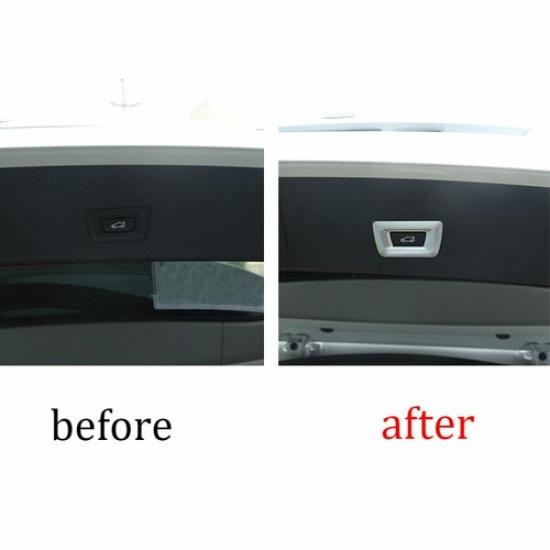 For BMW X1 F48 2016-2022 ABS Silver Tailgate Rear Door Switch Cover Trim 1PCS