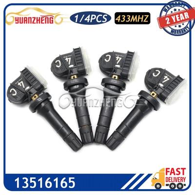 Car TPMS Tire Pressure Monitoring System Sensor 13516165 For GMC Buick Cadillac GM Chevrolet Silverado 433Mhz 13598773Tire Pressure Monitoring