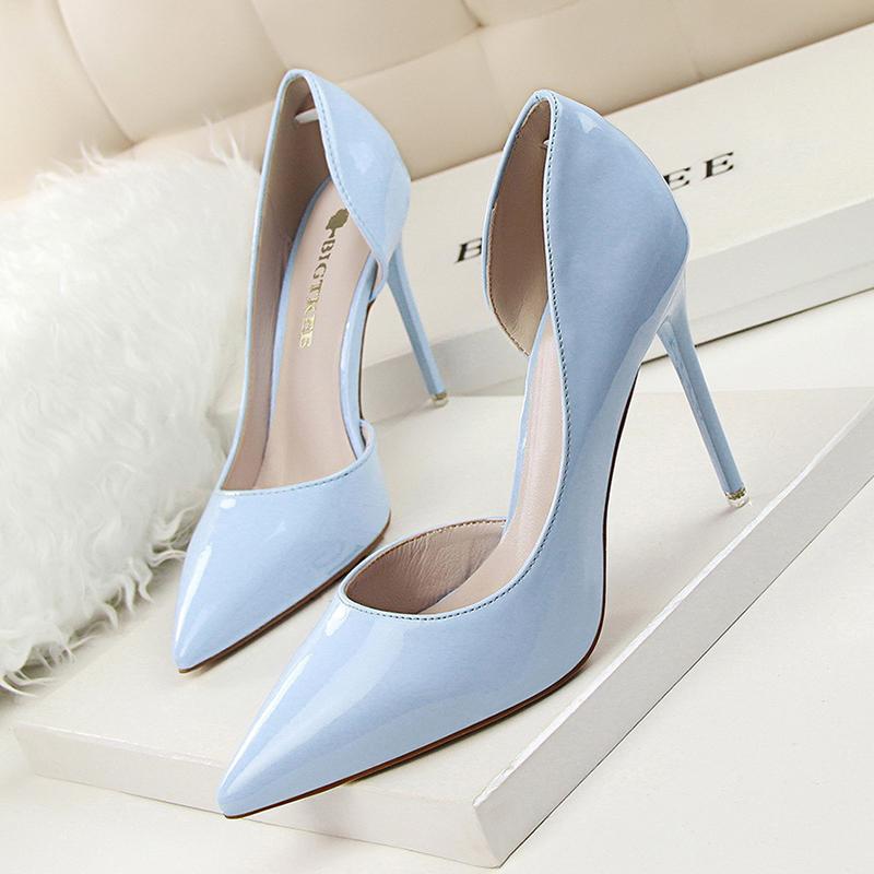 Shoes Patent Leather Heels 2026 Fashion Woman Pumps Stiletto Women Shoes Sexy Party Shoes Women High Heels 12 Colour