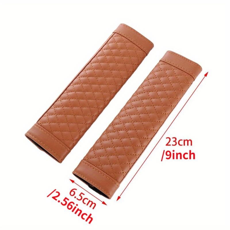 2pcs Soft Car Seat Belt Covers Faux Leather Shoulder Cushion Protectors for Enhanced Comfort and Style Car Accessories