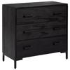 VidaXL Commode Noir 75x35x70 cm Bois de pin massif recyclé 349926