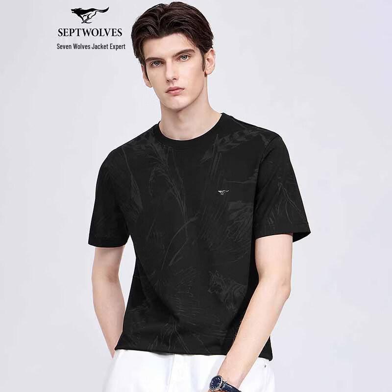 Septwolves Men s Quick-Dry Cool-Touch Printed Crew Neck T-Shirt XXXXL