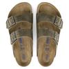 Klapki damskie Birkenstock Arizona Soft Footbed Oiled Leather zielone regular szerokie (1019313) 37.0
