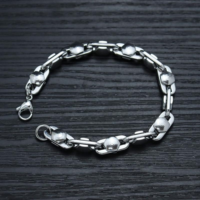 Unique Design Hip-Hop Men'S Bracelet, Simple And Domineering Punk High-End Cuban Bracelet