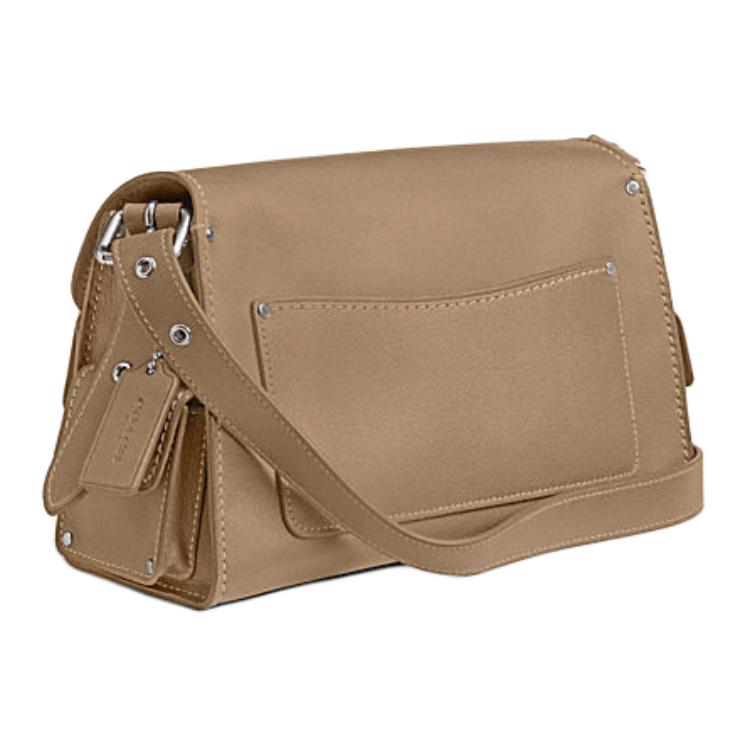 Coach Cargo Soft Tabby 26 Metal Logo Snap Closure Pebbled Leather Motorcycle Bag Women Shoulder Bag Khaki CU124-LHSBM