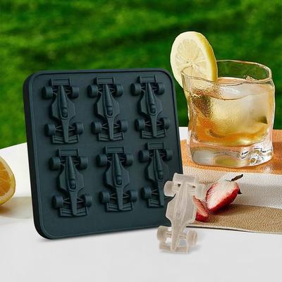 3D Racing Car Ice Mold with 6-Cavity Baking Mould Tray DIY Baking Tool for Kids Chocolate Cake Dessert Candy Pastry