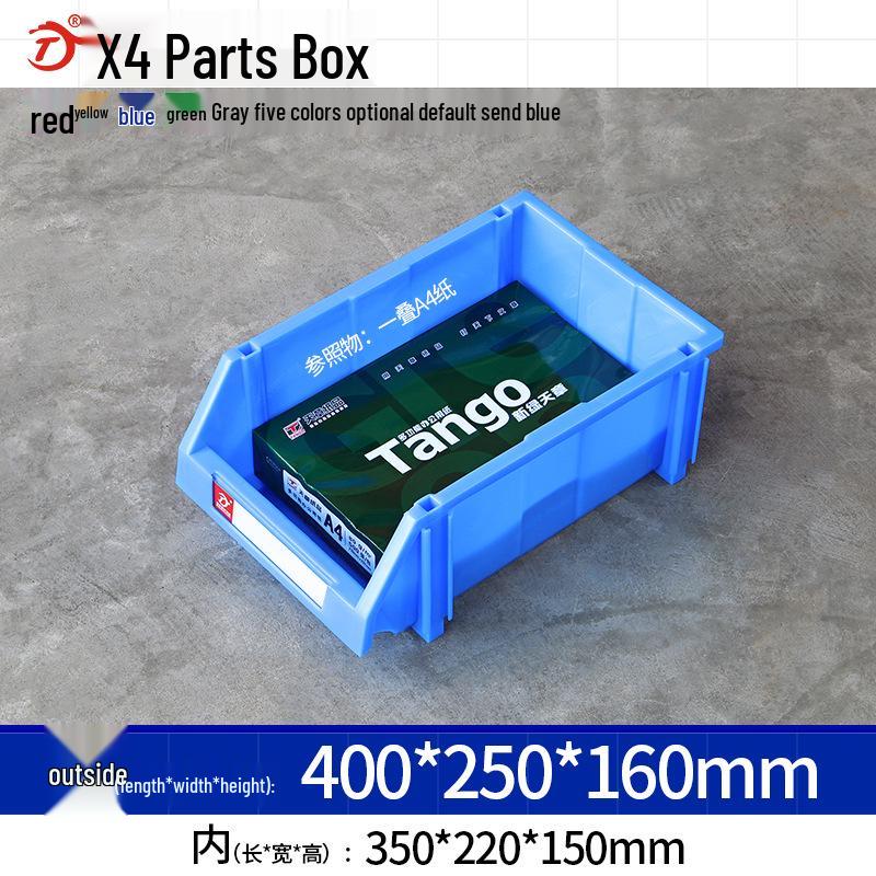 Thickened Tool and Parts Storage Box with Slanted Mouth