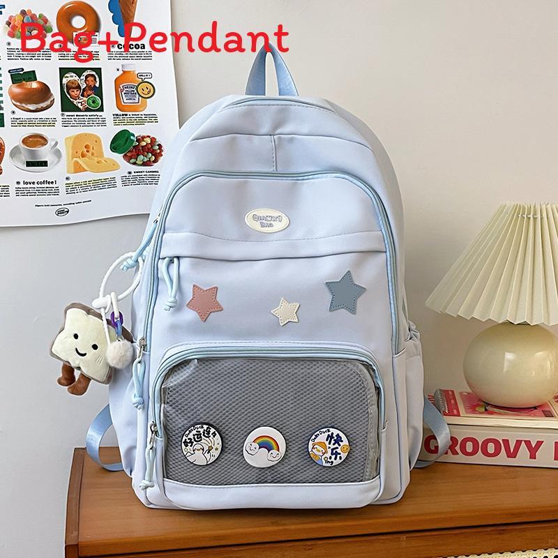 Girl Student Backpack With Nylon Material For School And Daily Use