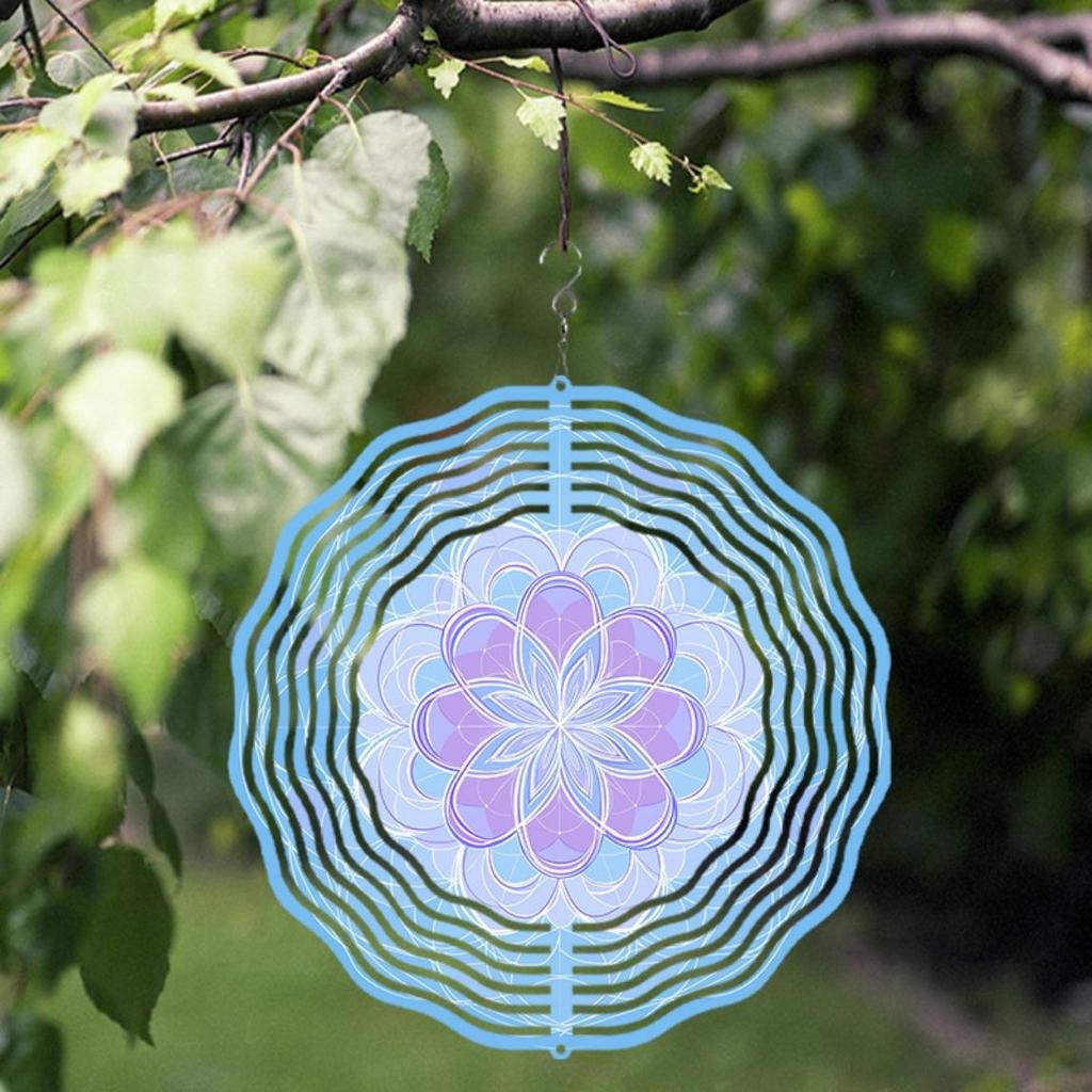 10palcový kovový větrník zahradní dekorace s otočným háčkem na dvůr verandu trávník Ideální na Vánoce Halloween Den díkůvzdání 4. července