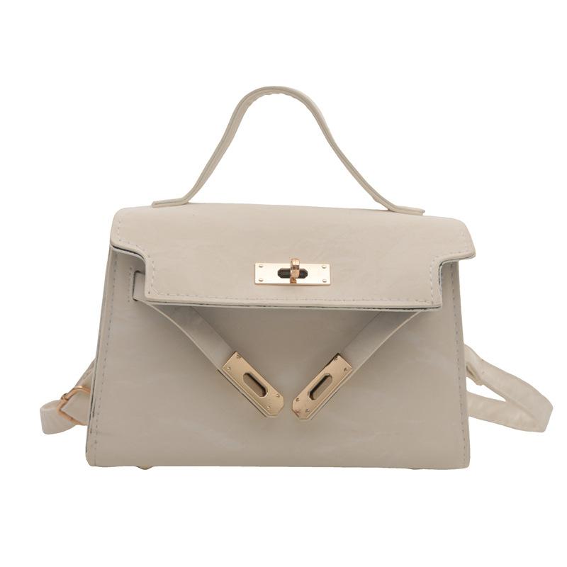 Einfarbige Handtasche mit einfacher Textur, Frühlings- und Sommer-Nischendesign, vielseitige Handtasche, Schultertasche