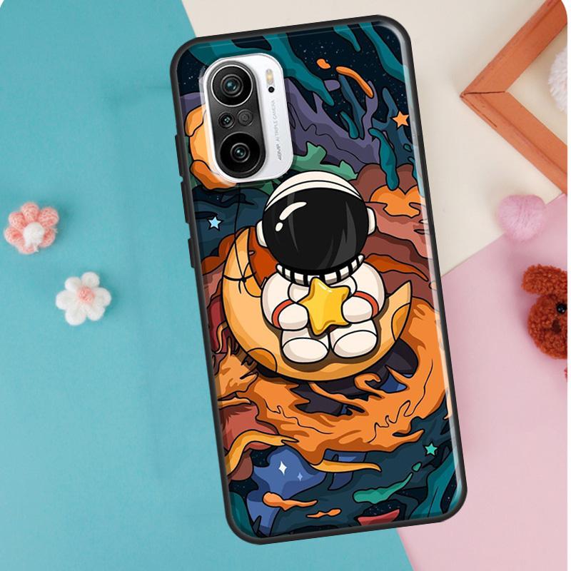 Raumästhetische Spaceman Astronaut Hülle für Xiaomi Mi 11T 12 Pro 12X Mi 11 Lite Ultra Cover für POCO X3 Pro X4 GT M3 M4 F3