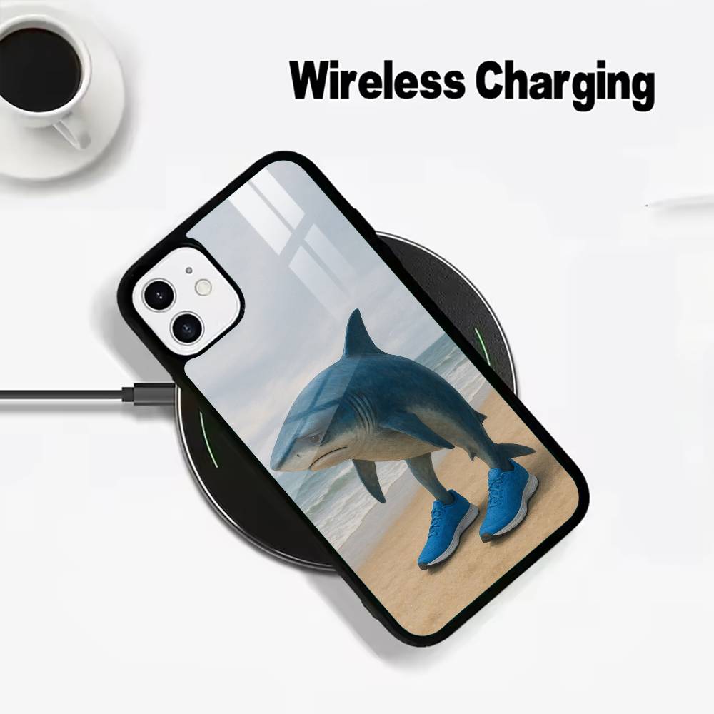 Brainrot Tralalero Phone Case For IPhone17 16 15 14 13 12 11 Pro Max 16/15/14Plus Wireless Charger Cover Funda