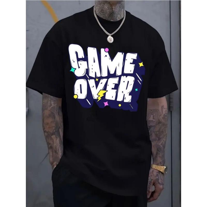 European Size Short-Sleeved Casual for Sports Shirt for Men Featuring a Stylish 2D Print, Made from Stretchy And Comfortable Material