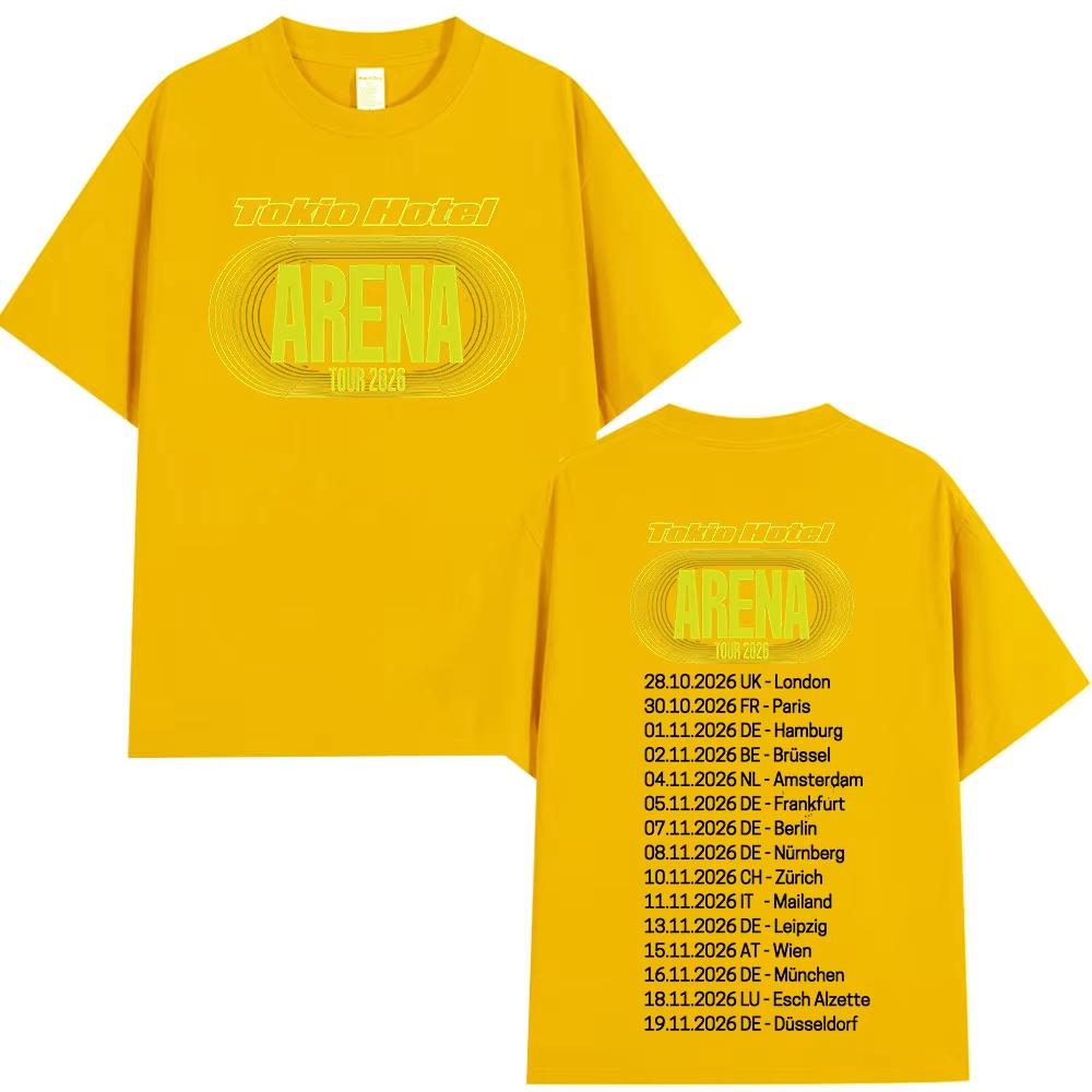 Rock Band Tokio Hotel Arena Tour 2026 T-shirts Men Women Fashion Vintage Short Sleeve T-shirt Y2k Short Sleeves Classic
