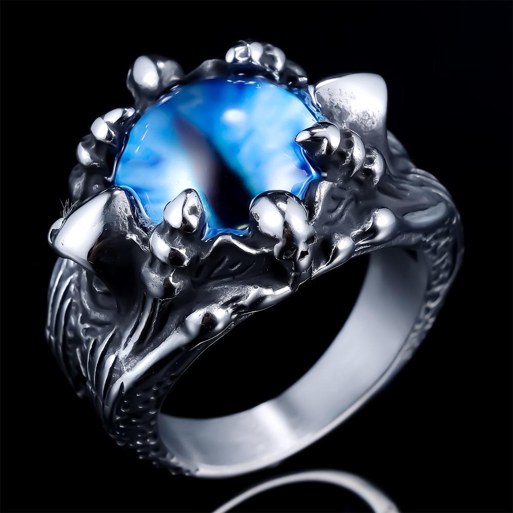 Hip Hop Titanium Steel Ring Fashionable Minimalist Design In Red Yellow Blue Light Blue for Men Women