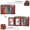 Oil-wax Leather Men's Short Wallet Genuine Anti-magnetic Multi-card RFID Card Head Layered