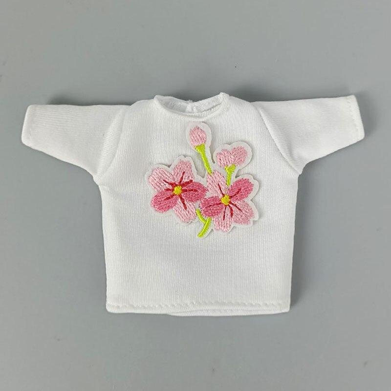 

Модные рубашки, короткие топы для куклы Барби, одежда, наряды для кукол Блайт, аксессуары 1/6 BJD, кукольный домик, детские игрушки «сделай сам» красный/белый