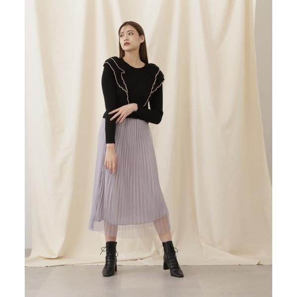 [Jill by Jill Stuart] Bulky Frill Compact Knit