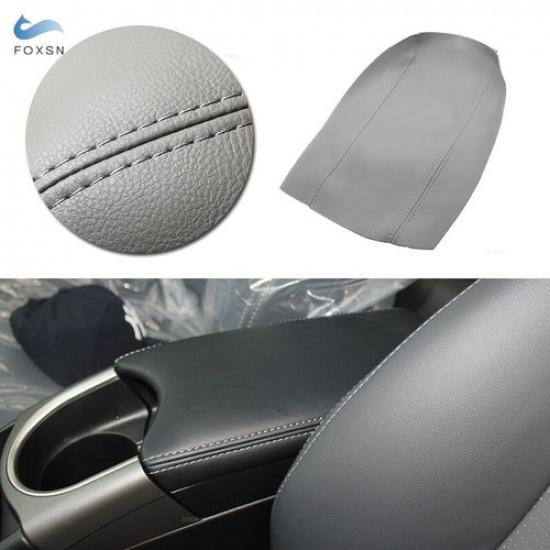 For Toyota Prius 10-15 1*Gray Leather Center Console Lid Box Armrest Cover Trim
