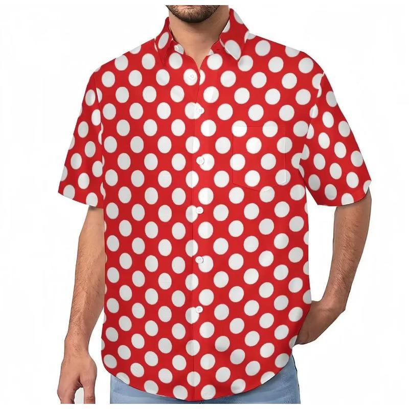 Camicia Casual Natalizia Stile Hawaiano Cardigan da Uomo per Capodanno Camicia a Maniche Corte Camicia da Uomo alla Moda