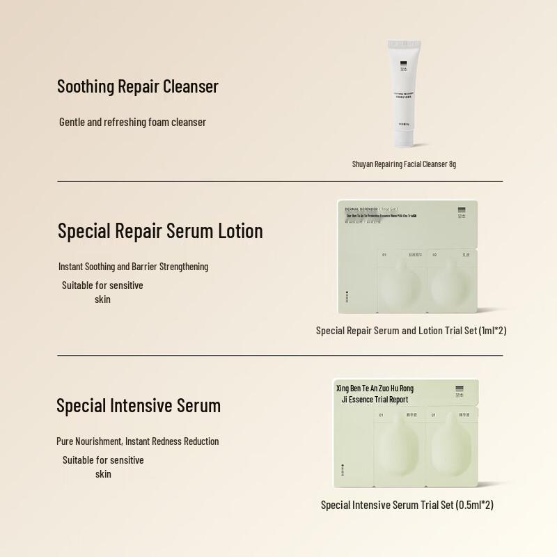 Zhiben Sensitive Skin Repair Trial Set