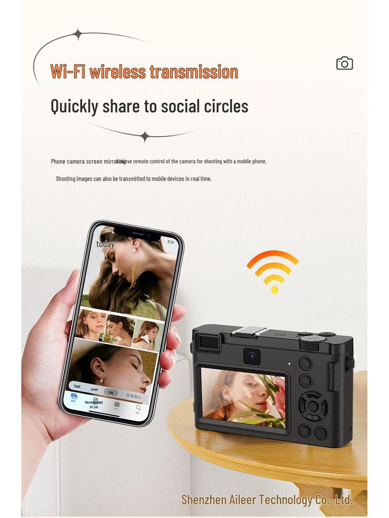 64MP High-Definition Student Entry-Level TK Card Camera & TM Camcorder