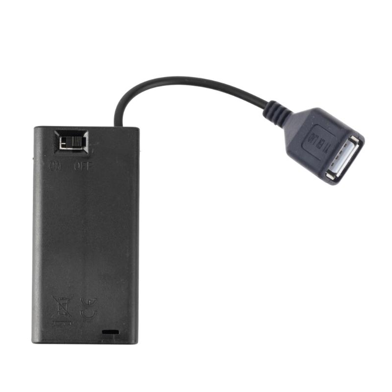 2/3/4/6/8 Slot AA Battery Case Storage Case Box With USB For Building Led Light Kit With Switches for Led Light Kit