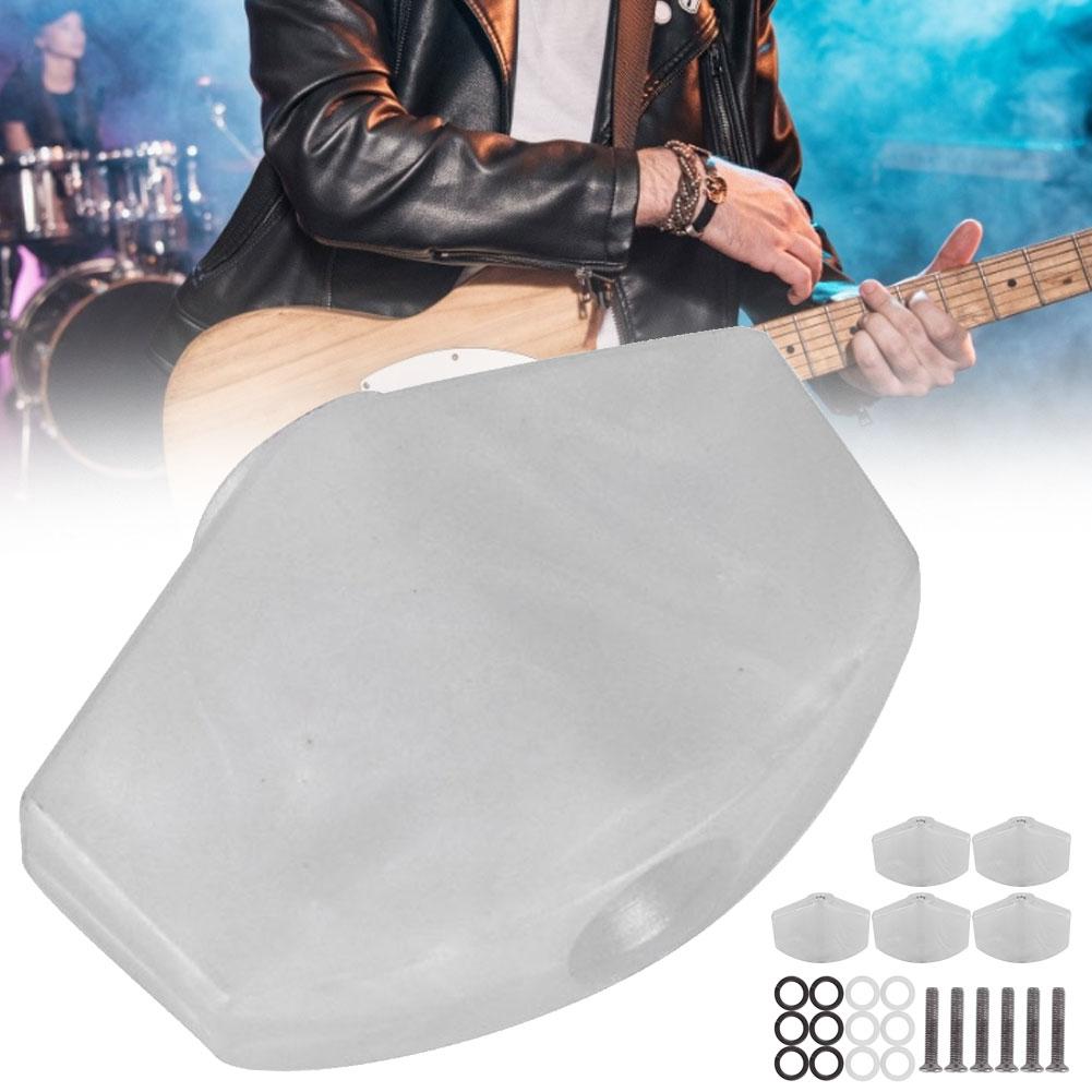 6PCs Guitar String Cap Tuner Button with Screw Musical Instrument Accessories for UkuleleWhite