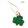 12 Pieces Valentines Day Ornaments for Tree St.Patrick's Day Backyard Garden Shamrock Hanging Bauble Table Festival Pendant