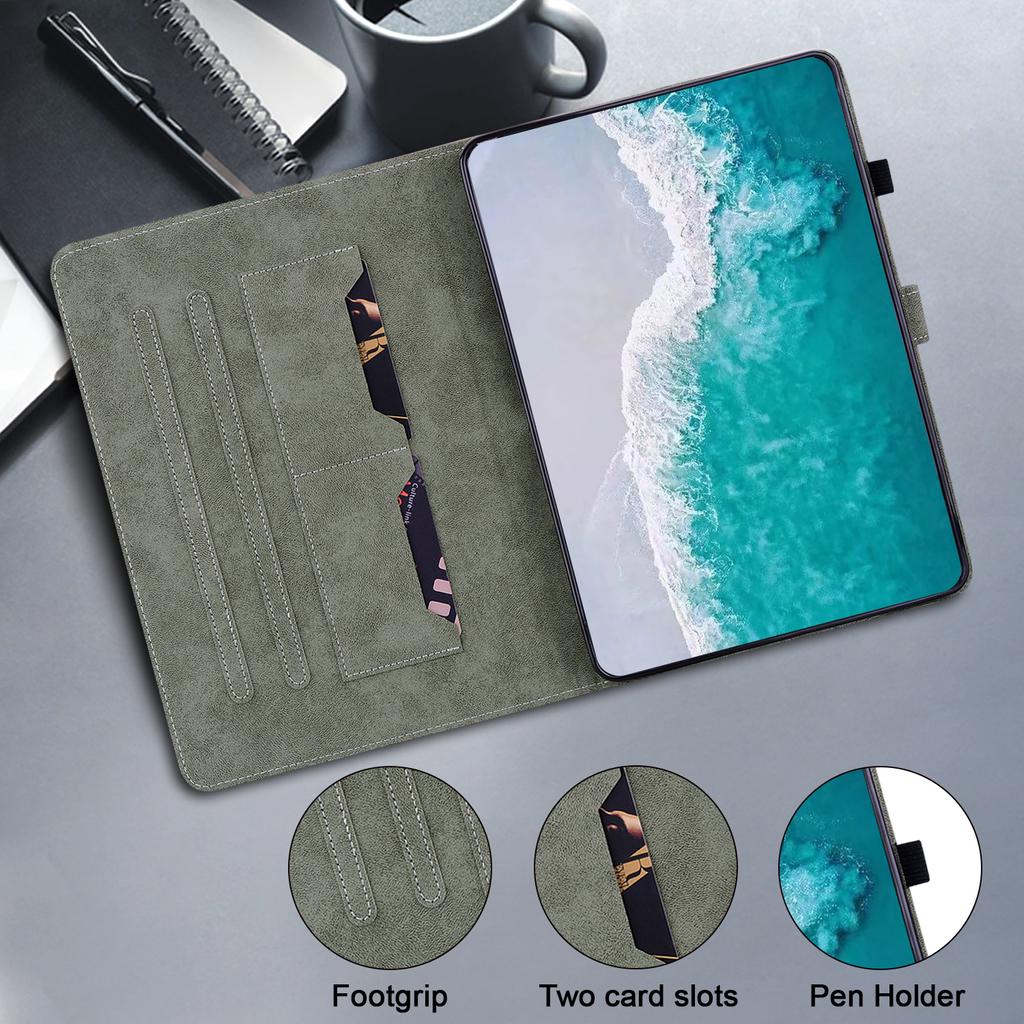 Soft TPU Back Case for Huawei MatePad SE 11 2024 11 Inch Model AGS6-W00 Adjustable Stand Cover with Luxury PU Leather Card Slots