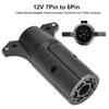 12V 7Pin To 6Pin N&S Trailer Socket Adapter Plug Converter Connector for Trailer Caravan