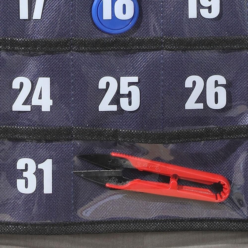 Attractive Wall Hanging Calendar Bag Reusable Wall Jewelry Organizer Bathroom