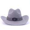 Popular summer ethnic style sunscreen hat bucket hat hard word top western cowboy straw hat