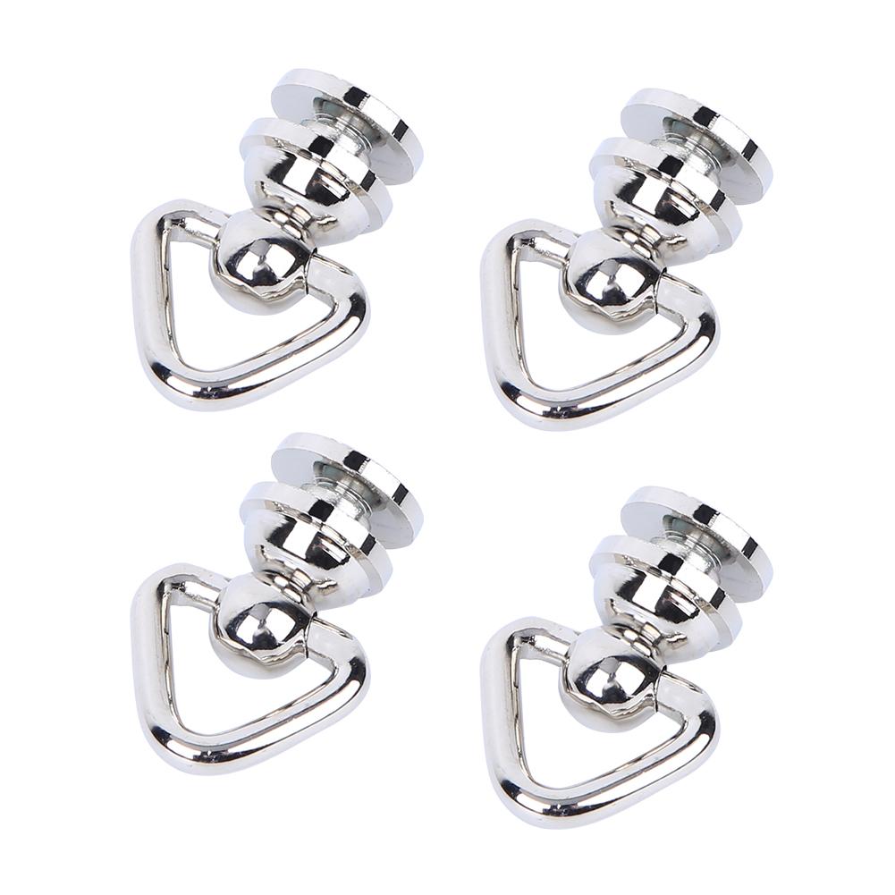 

4 шт. Металлические кольца-винты с заклепками с круглой головкой, вращающиеся шипы, фурнитура для DIY кожаных изделий, аксессуары, серебро серебряный