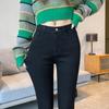 Personalized high-waisted jeans, women's small feet, spring and autumn new elastic, tight, thin and tall, pencil jeans are trendy