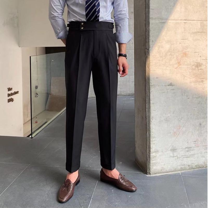Men's Summer Slim Fit High Waist Casual Trousers