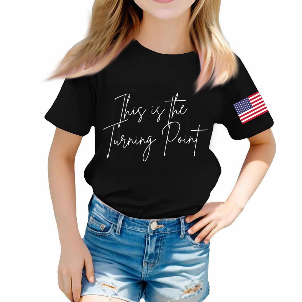 Toddler Girl Boy T-Shirts Kids Top Boys And Girls Printed Short Sleeved T-shirt 1-12Y Summ