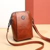 Lady Shoulder Bag Pure Color Retro Faux Leather Detachable Adjustable Shoulde Strap Lipstick Phone Card Key Storage Crossbody Bag for Dating Commuting