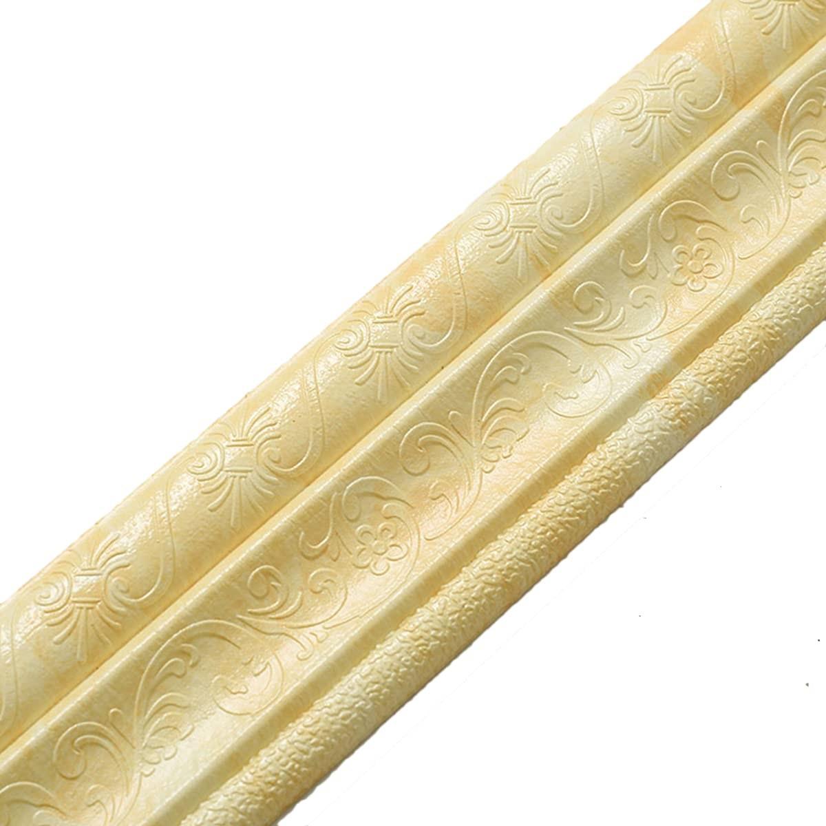 Настенный плинтус 3D из пеноматериала золотой