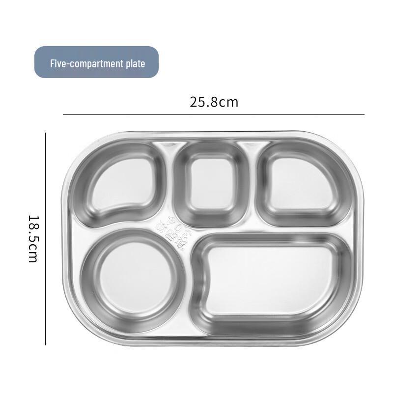 Lijia Food-Grade 304 Stainless Steel Cartoon Kids Sectioned Plates