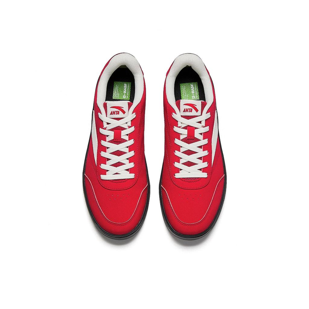 ANTA Women Retro Casual Skate Shoes Red White Black 922618099-7