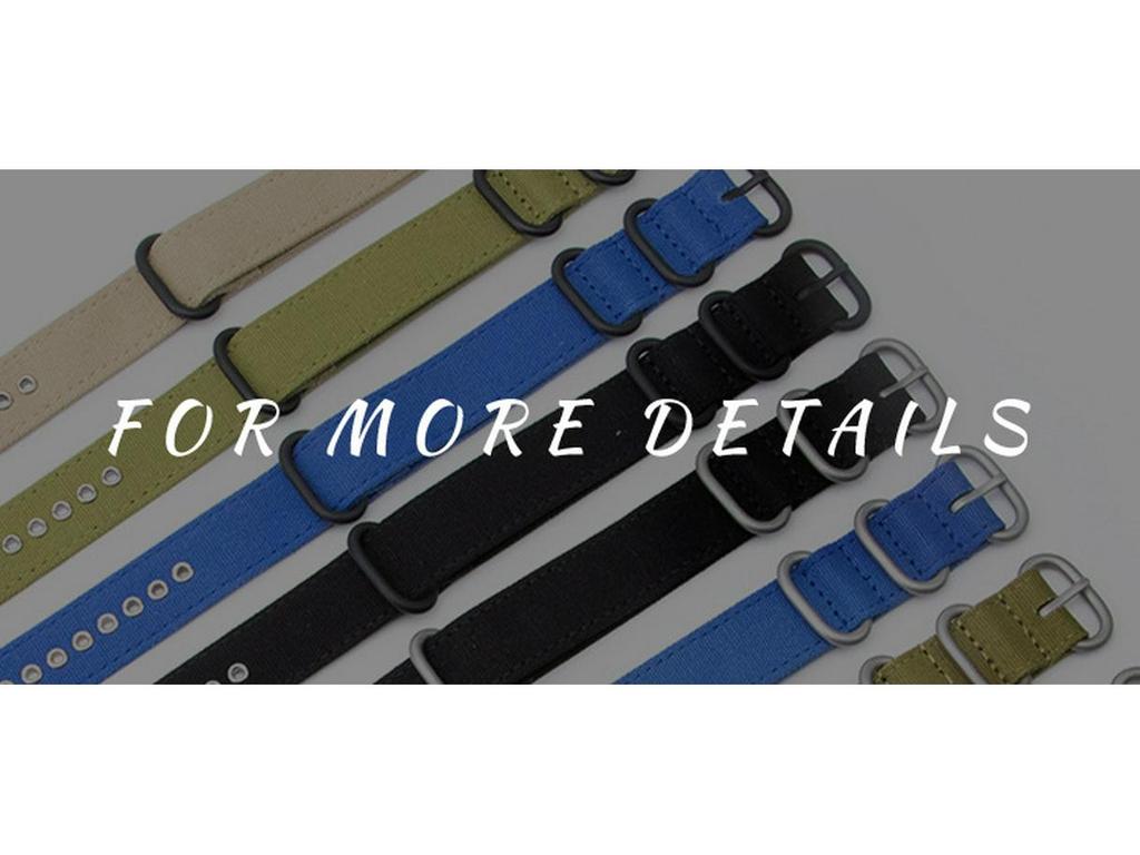 Vintage vojenský zelený nylonový řemínek k hodinkám, 18/20/22/24mm