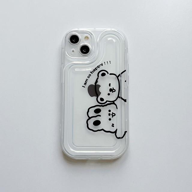 

Классический чехол для телефона с милым медведем, мягкий силиконовый мультяшный кролик, пара, противоударный чехол для Iphone 14 13 Pro Max 12 11 Promax For iphone 13