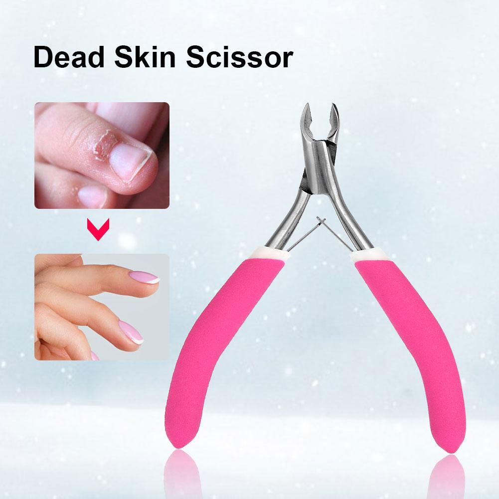 

Professional Stainless Steel Nail Cuticle Nipper Clipper Dead Skin Scissor Nail Manicure Tool Pink