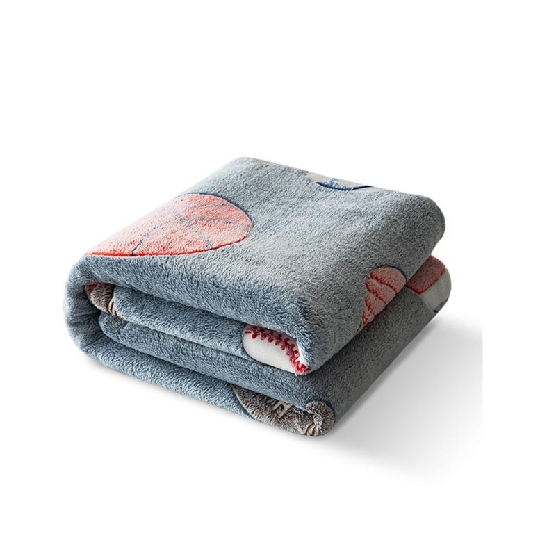 Glows In The Dark Flannel Throw Blanket Soft Portable for Camping Home Travel 75 100cm