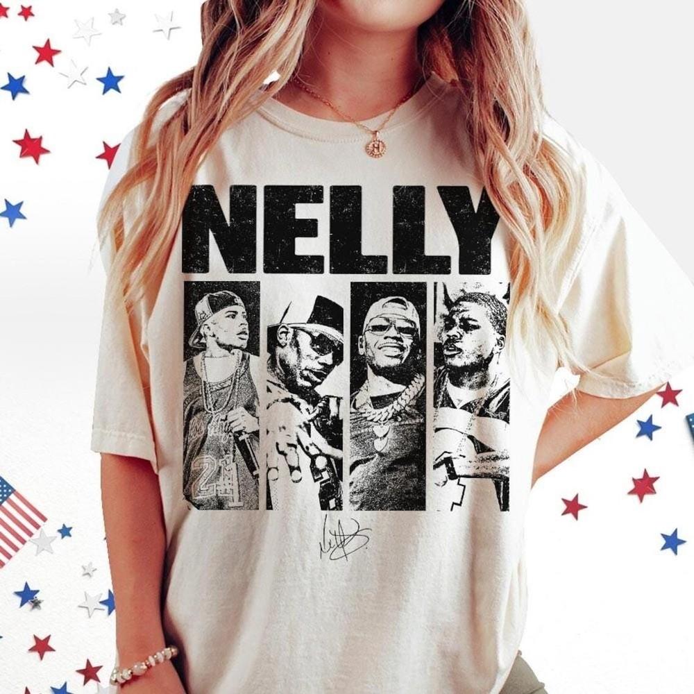 Graphic Nelly Rapper Vintage 90s Bootleg T-shirt, Nelly Shirt, Retro Nelly Rappe Unisex T-Shirt XXL