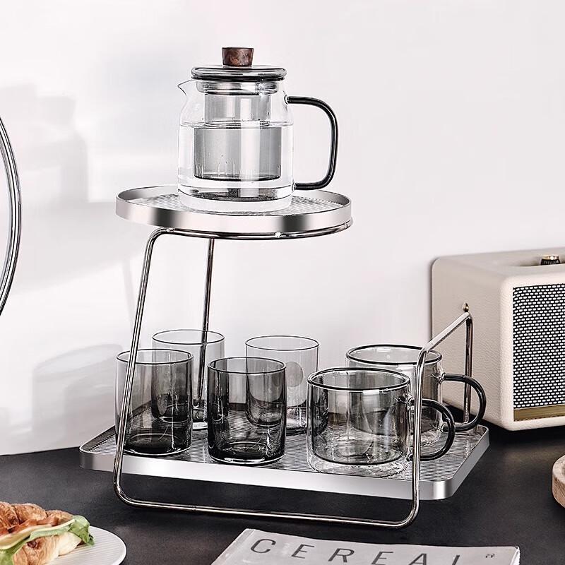 

Gennas Stainless Steel Double-Layer Cup Storage Rack