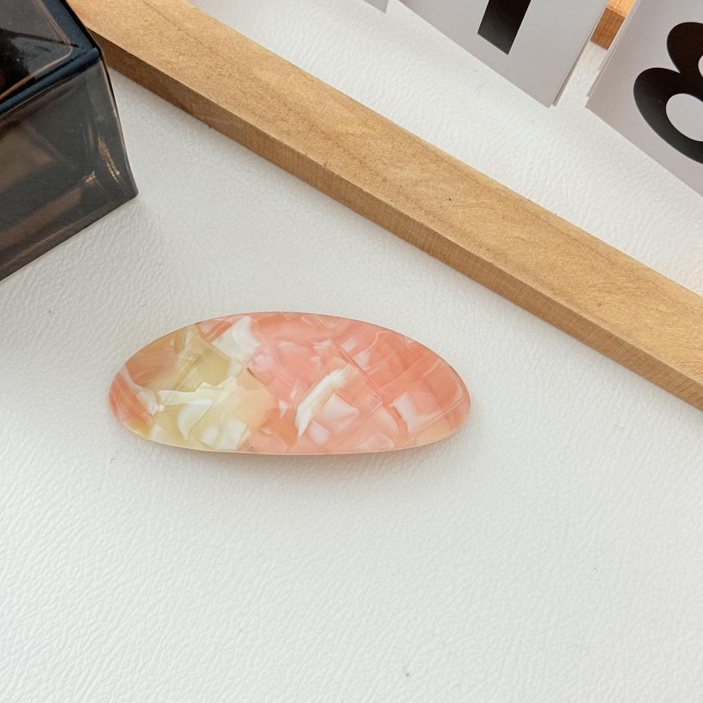 Clips de Păr Oval din Acetate Franceză pe Stoc pentru Cozi de Cal & Breton - Clips cu Arc și Accesoriu pentru Păr Parțial Strâns