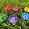 Handmade Metal Bird Feeder Garden Stake with Pollinator Water Station Bird
