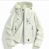 Men Women 3-in-1 Waterproof Windproof Hiking Jacket With Removable Fleece Liner Outdoor Activities